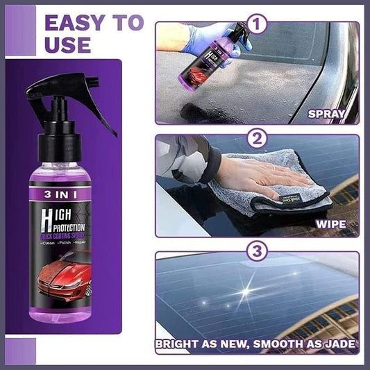3 In 1 Car Wax Polish Spray