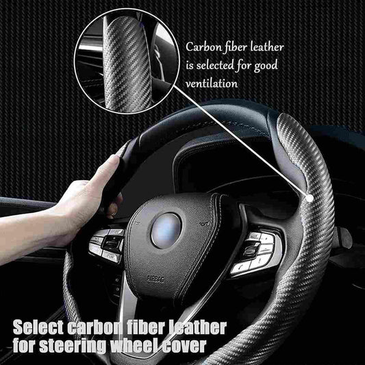 Carbon Fiber Steering Wheel Grip Cover